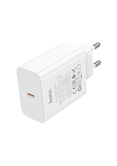 Hoco. C162a 40w Pd Destekli Type-c Tek Port Eu Şarj Adaptörü - Beyaz