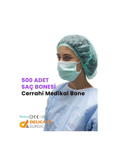 Cerrahi Saç Bonesi Tek Kullanımlık Bone 500 Adet