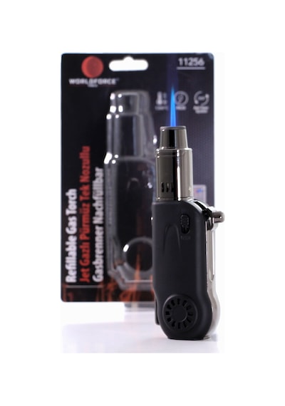 Worldforce Turbo Torch Piezo 1300° Doldurulabilir Jet Pürmüz N11.3473 Siyah