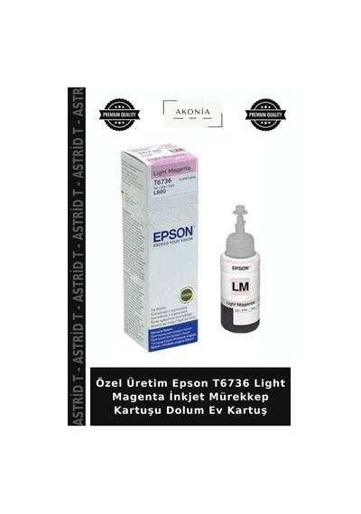 Özel Üretim Epson T6736 Light Magenta İnkjet Mürekkep Kartuşu Dolum Ev Kartuş