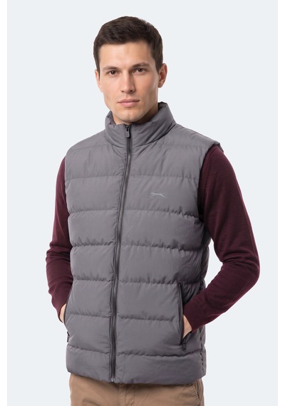 Slazenger Zane I Erkek Şişme Koyu Gri Yelek