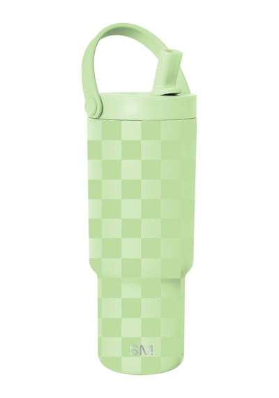 Simple Modern Kids Trek Pivot Termos 0,7 L - Lime Checkmate Açık Beyaz