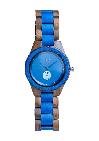 Zebrino Zbr-kn-bl Kineto Wood Blue Ahşap Erkek Kol Saati 45 Mm