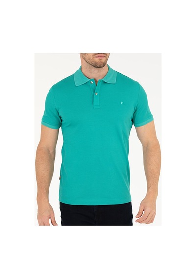 Pierre Cardin Slim Fit Polo Yaka Merserize Tişört 50262665-vr034 Yeşil
