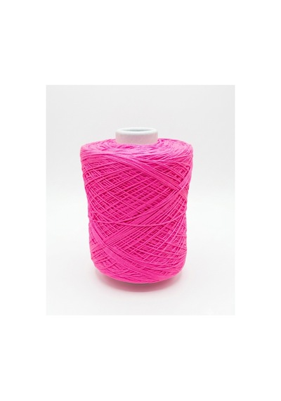 Premium İnce Cotton Zincir Makrome İpi Neon Pembe 1 Kg - 2 Mm Çanta Runner İpi