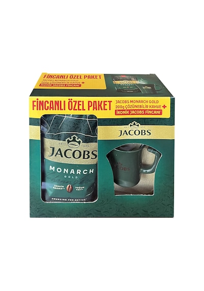 Jacobs Monarch Gold 200 Gr İkonik Jacobs Fincanlı Set Çözünebilir