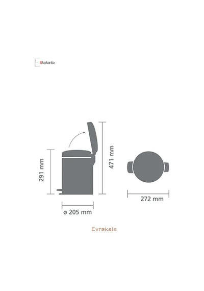 Brabantia Çöp Kutusu 5 Litre Yeni Bej Rengi Bra 149900