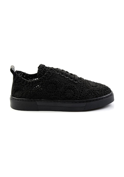 Bambi Siyah Hakiki Deri Kadın Sneaker K01331999916 Siyah