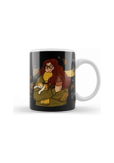Catlady Cozy Cat Lady Kupa Bardak Porselen Karışık