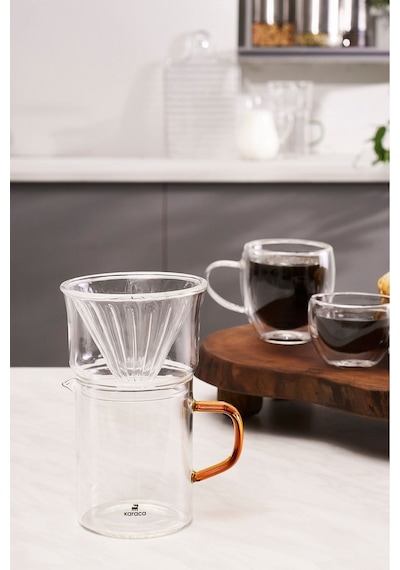 Karaca Draco Borosilikat Cam Kahve Demleme Ekipmanı 450 Ml Orange