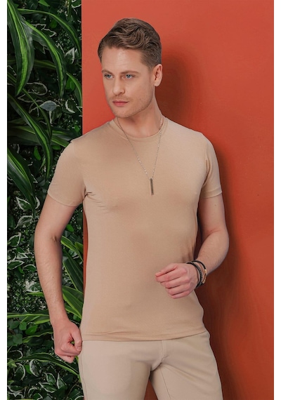 Efor Ts 846 Bej Spor T-shirt Bej