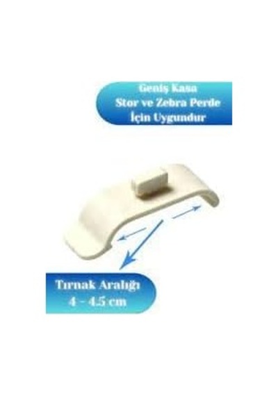 Feyza Stor Perde, Zebra Perde Korniş Montaj Aparatı 4,5 Cm 25 Adet Diğer