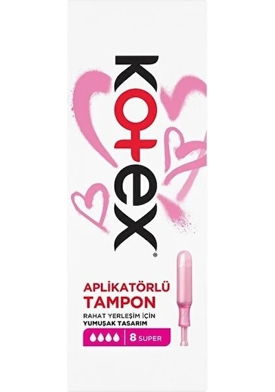 Kotex Aplikatörlü Tampon Süper 40 Lı Set 5pk 8