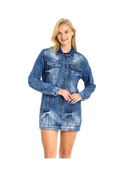 Wj211 Oversize Kadın Kot Ceket 001