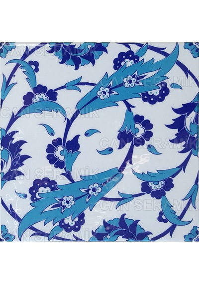 Can Seramik – 20x20 Cm. Cç-32 İznik Çini Karo 5' Li 1 Paket