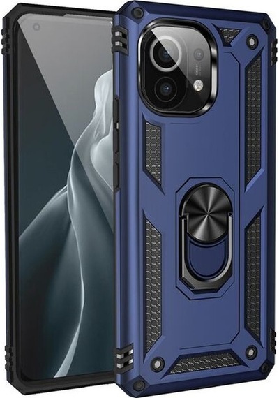 Teleplus Xiaomi Mi 11 Lite Kılıf Vega Tank Standlı Yüzüklü Mıknatıslı