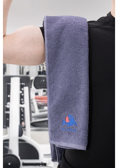 Sporcu Antrenman Havlusu Gym Fitness Plates Boks Tenis Spor Havlu Antrasit