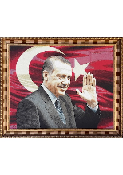 Figüratif Seri-12 Dokuma Goblen Kumaş-Recep Tayyip Erdoğan