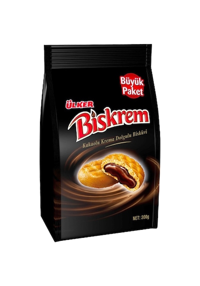 Ülker Biskrem Kakaolu Krema Dolgulu Bisküvi 12 x 200 G