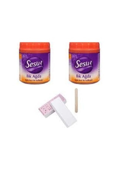 Sesu Turuncu Ilık Ağda 250 G x 2 + Ağda Bezi 10 M