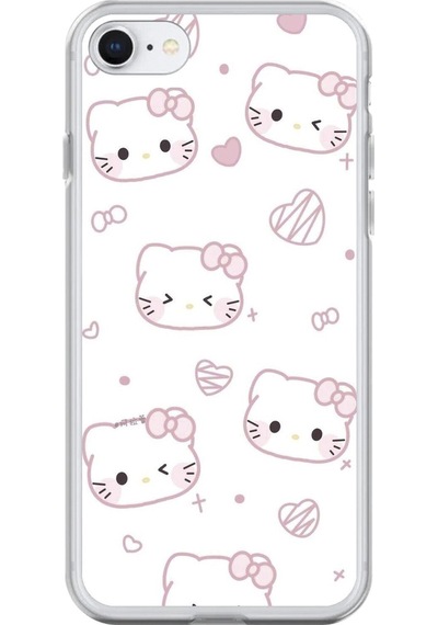 Apple Uyumlu iPhone 6s Plus Şeffaf Kılıf Hello Kitty Tasarımlı