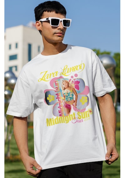 Sevbano Zarıa Larsson Midnight Sun Şarkıcı Baskılı Unisex Oversize Tişört Beyaz Sevbano Zarıa Larsson Midnight Sun Şarkıcı Baskılı Unisex Oversize Tişört Beyaz