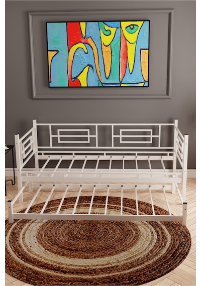 Moblay Larissa Yavrulu Daybed Sedir Karyola Beyaz Moblay Larissa Yavrulu Daybed Sedir Karyola Beyaz