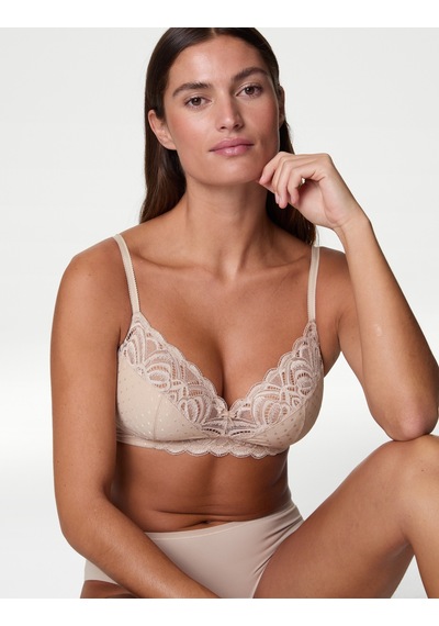 Marks & Spencer Amelia Dantelli Balensiz Full Cup Sütyen T33007016 Bej