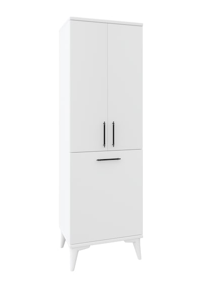 Rosepal Mobilya Aria Kirli Sepetli Banyo Dolabı Beyaz