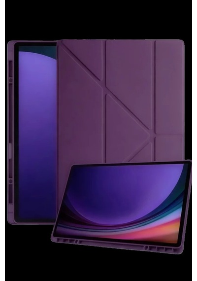 Samsung Galaxy Tab A11 Kalemlikli Mars Tablet Kılıfı - Mürdüm Klasik