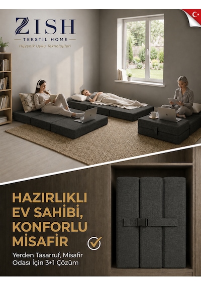 Flexa Gri 7 Cm Katlanır Sünger Yatak Yer Yatağı, Misafir Yatağı Puf, Koltuk, Şilte Ve Minder Kullanımı Taşıma Kulplu Fermuarlı Yıkanabilir Keten Kılıf 24 Dns Orta Sert Sünger Çift Kişilik Flexa Gri 7 Cm Katlanır Sünger Yatak Yer Yatağı, Misafir Yatağı Puf, Koltuk, Şilte Ve Minder Kullanımı Taşıma Kulplu Fermuarlı Yıkanabilir Keten Kılıf 24 Dns Orta Sert Sünger Çift Kişilik