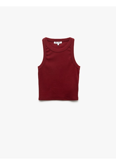 Koton Halter Yaka Fitilli Slim Fit Crop Kadın Atlet Bordo 5sal30083ık Bordo Koton Halter Yaka Fitilli Slim Fit Crop Kadın Atlet Bordo 5sal30083ık Bordo