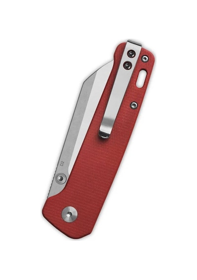 Qsp Penguin V2 Kırmızı Micarta Sap Liner Lock D2 Çelik Kamp Çakı Qs130v2-d1 Kum