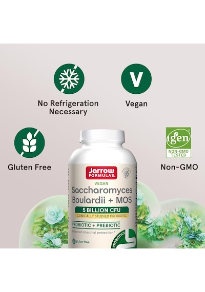 Jarrow Formulas, Vegan Saccharomyces Boulardii Probiyotik Mos