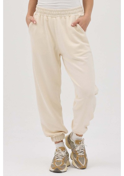 Buly Cozy Beli Lastikli Jogger Eşofman Altı Bej