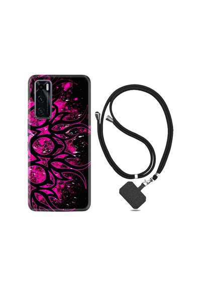 Vivo Y70 Kılıf Boyun Askılı Purple Knife 1692