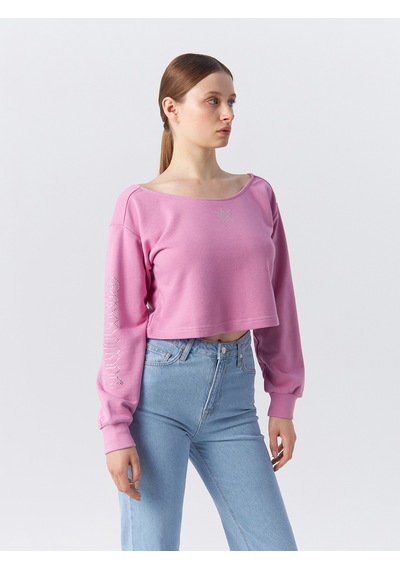 Adidas Adıdas Luxe Slouchy Crew Kadın Sweatshırt Hf6775 Pembe