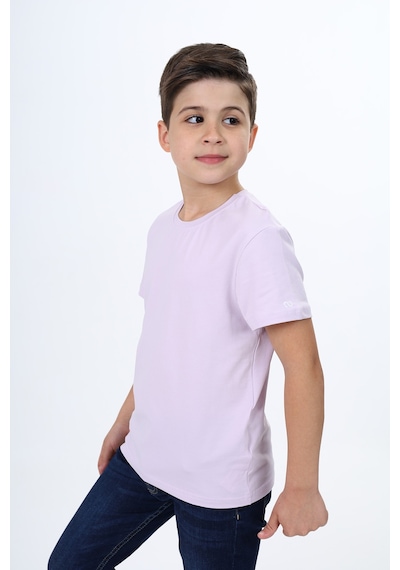 Toontoy Kids Toontoy Erkek Çocuk Kolu Baskılı Tişört Açık Lila