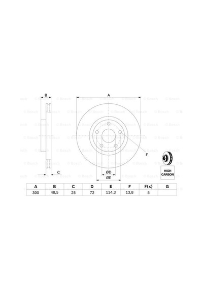 Volvo V40 T4 1.6 2012-2015 Bosch Ön Disk 2 Adet N11.4612