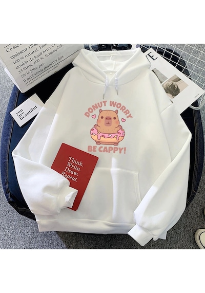 Startmore Beyaz Capybara Endişelenmeyin Cappy Sudaderas Con Capuchasıcak Beyaz Startmore Beyaz Capybara Endişelenmeyin Cappy Sudaderas Con Capuchasıcak Beyaz