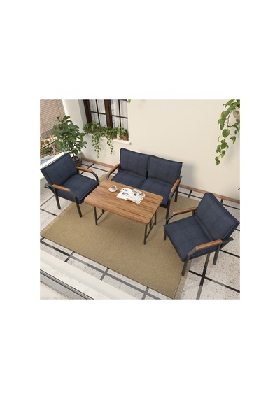 Mygusi Hayal Balkon, Cafe, Metal Kanepe Koltuk Takımı , Bahçe Mobilyası, 2+1+1 + 70x110 Masalı Lacivert Mygusi Hayal Balkon, Cafe, Metal Kanepe Koltuk Takımı , Bahçe Mobilyası, 2+1+1 + 70x110 Masalı Lacivert