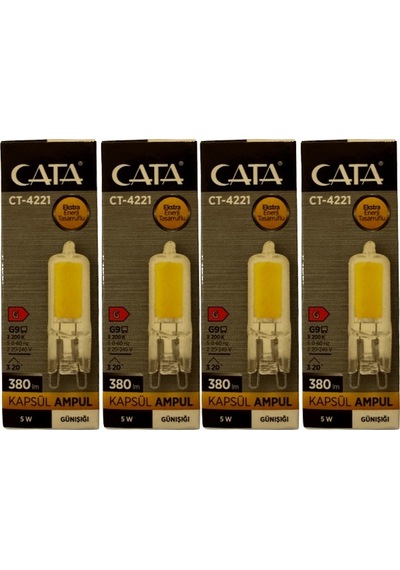 Cata Ct-4221 5w 3200k Günışığı G9 Duylu Kapsül Ampul 4 Adet