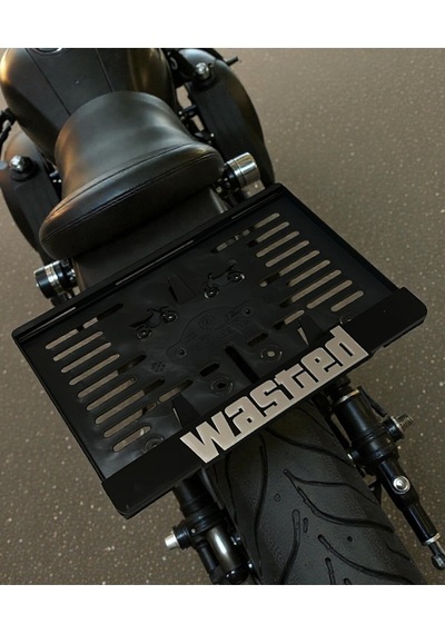 Motorsiklet Wasted Plakalık Kabartmalı Krom Yazı 1 Adet Motor Plakası