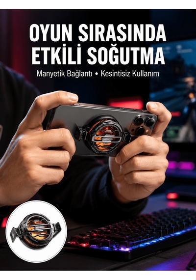 Tüm Telefonlarla Uyumlu Kompakt Soğutucu Yüksek Performanslı Hızlı Soğutma Yeni Nesil Aklby-bsva58
