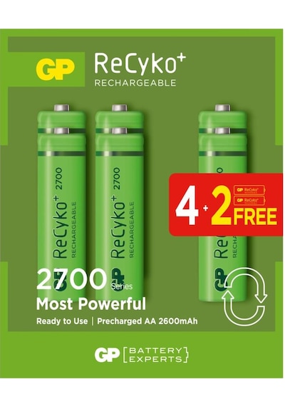 Gp Aa 2600 Mah Şarjlı Kalem Pil 4+2'li Paket Gp270aahce4-2
