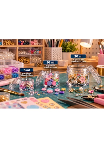 Flaky 5 ML 10 ML 20 ML Şeffaf Sert Plastik Mini Kozmetik Kutusu Losyon Krem Kavanozu