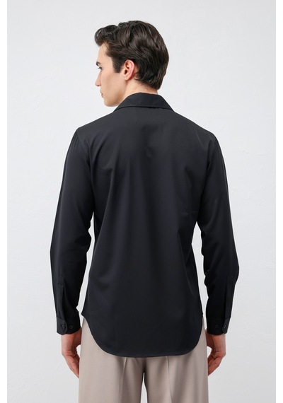 Antioch Comfort Slim Erkek Gömlek Siyah