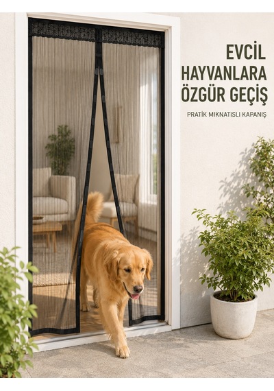 Mıknatıslı File Kapı Sinekliği Balkon Bahçe Teras Ve Mutfak İçin Pratik Kullanım Diğer
