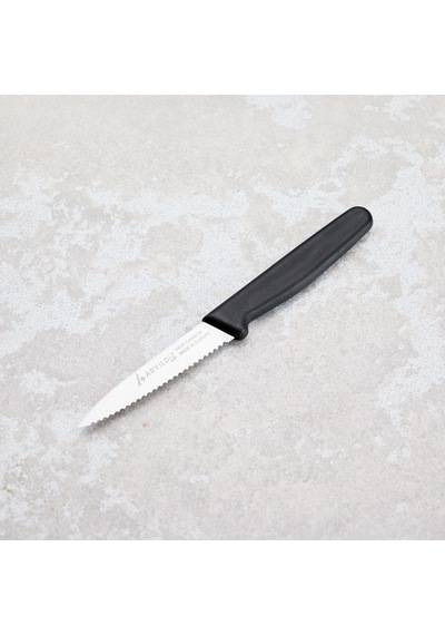Aryıldız Solo Tırtıklı Sebze Bıçağı Siyah 10 Cm Renkli