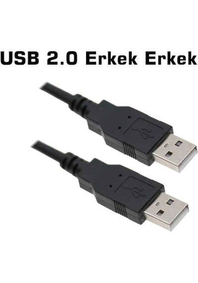 İki Ucu Usb 2.0 Erkek Kaliteli Usb Kablo 20 Cm 448643904